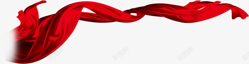 banner元素png免抠素材_新图网 https://ixintu.com 丝巾 中国风 画风 红色素材