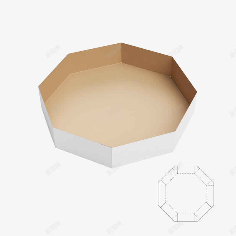 多边形盒子png免抠素材_新图网 https://ixintu.com 多边形 平面 盒子 纸盒 设计
