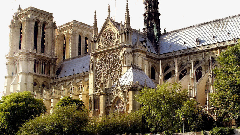 法国巴黎圣母院八psd免抠素材_新图网 https://ixintu.com 名胜古迹 旅游风景 著名建筑