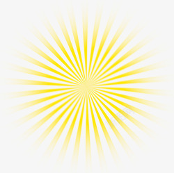 光效笔刷黄色夏日放射性黄色光效高清图片