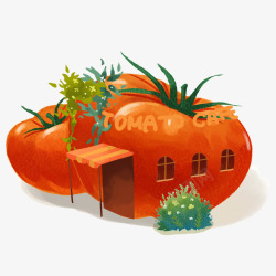 蕃茄房屋素材