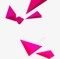 漂浮三角菱形图案素材