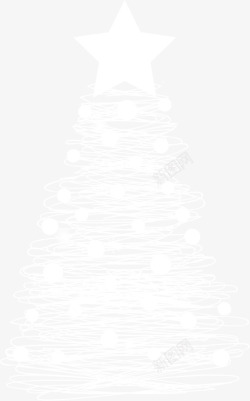 白色的圣诞树星星圣诞树高清图片