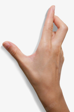 右手大拇指正在丈量的右手高清图片