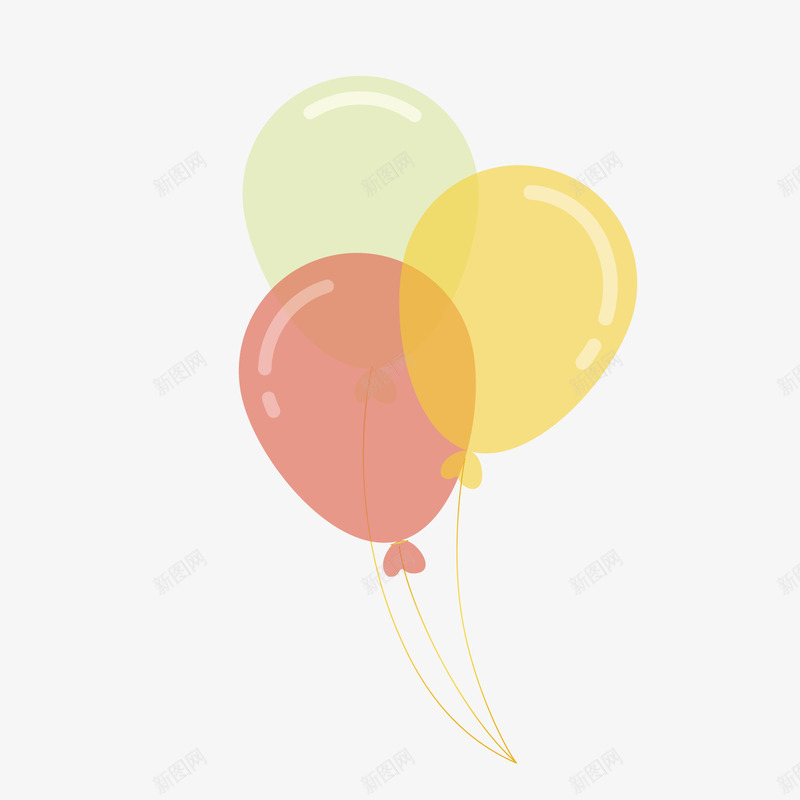 生日派对彩色气球png免抠素材_新图网 https://ixintu.com 卡通气球 彩色气球 漂浮气球 生日派对装饰 背景装饰 鼠