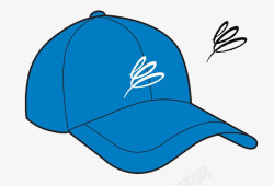 蓝色鸭舌帽帆布帽子高清图片