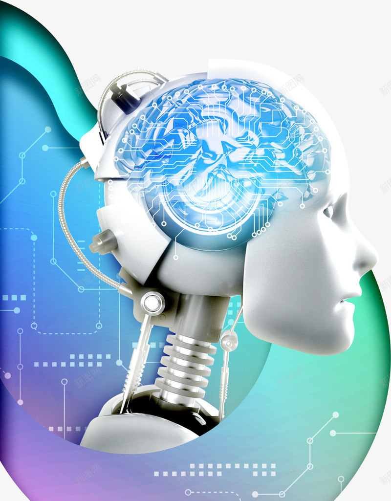 机器人大脑装饰案psd免抠素材_新图网 https://ixintu.com 人工 人工智能 人物 卡通 大脑 智能 机器 机器人 现代 科技