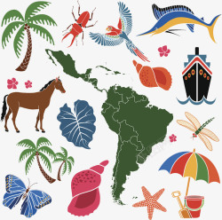 南美地图南美洲旅游风景高清图片