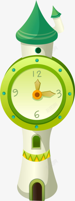 绿色钟表素材