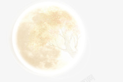 米白纹理圆月高清图片