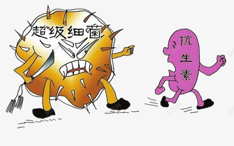 卡通png免抠素材_新图网 https://ixintu.com 危害 抗生素 消炎 滥用