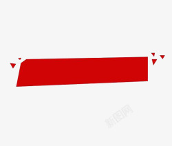 中国红几何不规则中国红新闻标题框图案高清图片