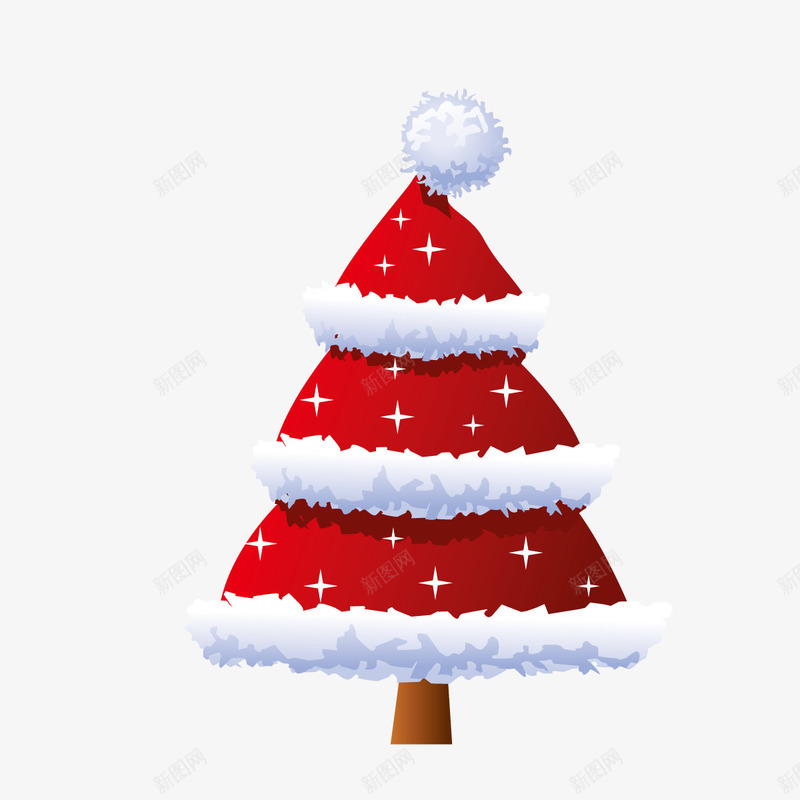 红色圣诞树矢量图ai免抠素材_新图网 https://ixintu.com 喜庆 圣诞 圣诞树 平面 红色 节日 闪闪发光 矢量图