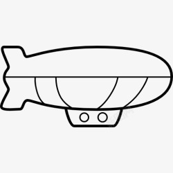 氢气飞艇老式的飞艇图标高清图片