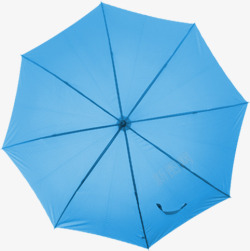 蓝色卡通海报夏日雨伞素材