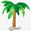 Coconut可可椰子假日岛群岛棕榈棕榈树放高清图片