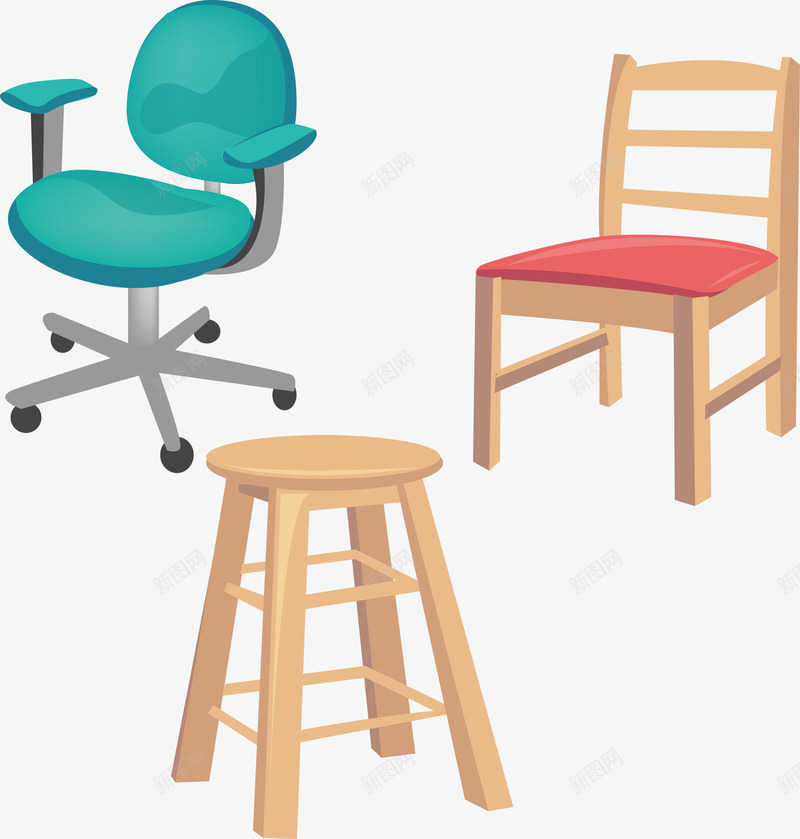 椅子凳子木椅png免抠素材_新图网 https://ixintu.com 凳子 木椅 椅子矢量 矢量素材 素材