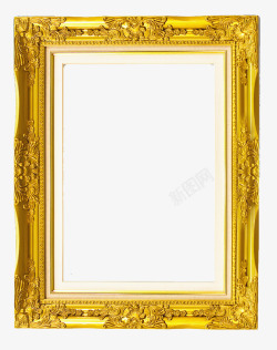 黄金矩形边框高清图片