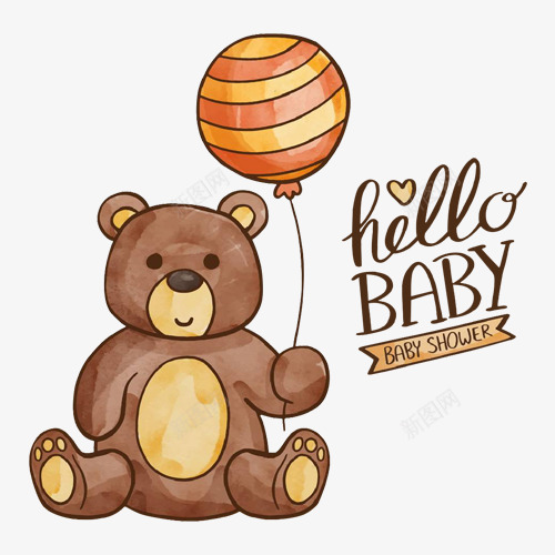快乐的小熊熊png免抠素材_新图网 https://ixintu.com 小熊 快乐的熊娃娃 抓气球的小熊 抓气球的熊 气球 生日快乐