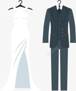爱情婚礼结婚礼服矢量图素材