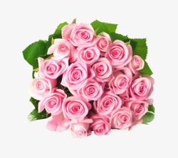 粉玫瑰鲜花花束素材