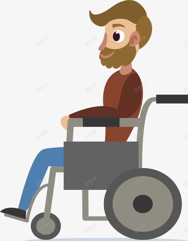 坐在轮椅上的病人矢量图ai免抠素材_新图网 https://ixintu.com 医疗 医疗护理 病人 矢量png 轮椅 轮椅病人 矢量图