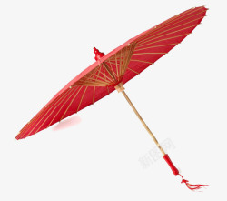 红色古风伞素材