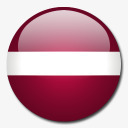 拉脱维亚国旗国圆形世界旗图标图标