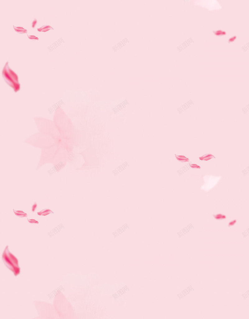 化妆品促销背景png免抠素材_新图网 https://ixintu.com 化妆品促销背景 浪漫 淡雅 漂浮花瓣 粉色