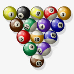 五颜六色的球体桌球高清图片