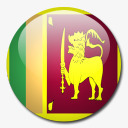 斯里兰卡斯里兰卡国旗国圆形世界素材