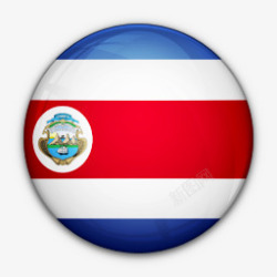 科斯塔科斯塔国旗对哥斯达黎加世界标志图标高清图片