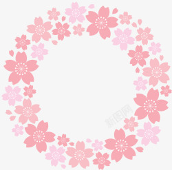 花圈相框粉色素材