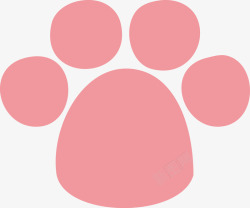 粉色猫砂盘可爱卡通粉色猫爪印高清图片