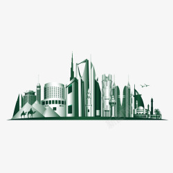 绿色沙特阿拉伯王国著名建筑素材