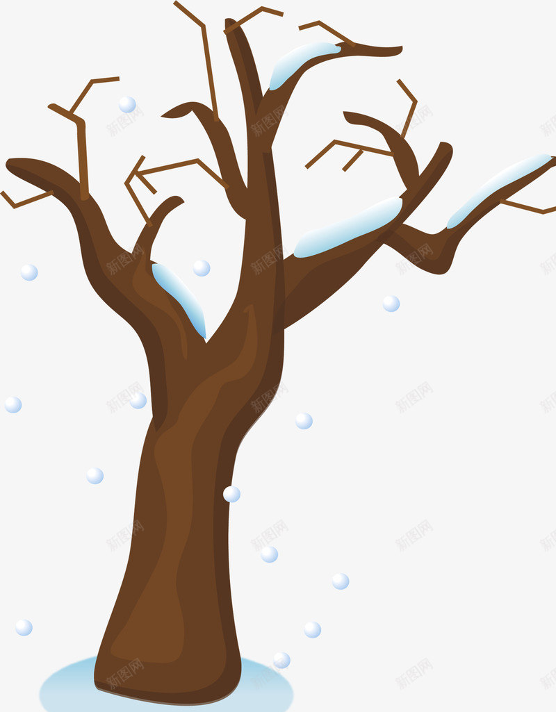 冬天的树新年冬天插画png免抠素材_新图网 https://ixintu.com 冬天 冬天的树 插画 新年