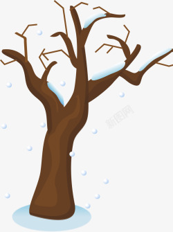 冬天插画冬天的树新年冬天插画高清图片