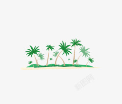 海岛椰林椰子树素材