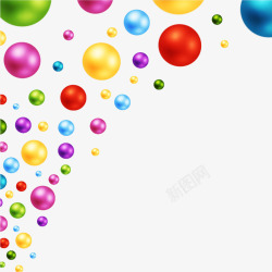 彩色立体球体背景图案素材