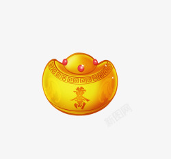 金色元宝素材