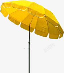 黄色沙滩伞装饰素材