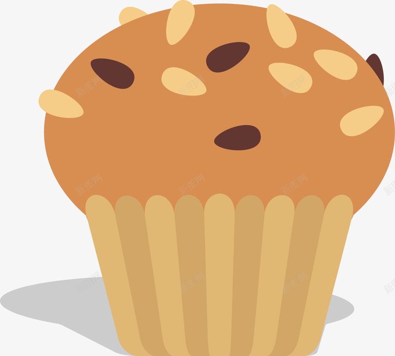 卡通纸杯蛋糕矢量图ai免抠素材_新图网 https://ixintu.com 卡通纸杯蛋糕 玛芬蛋糕 甜点 设计 食物 餐饮美食 矢量图