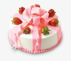 健康食物图片浪漫可爱手工花朵草莓蛋糕高清图片