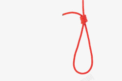 手绘绳结红色手绘绳子高清图片