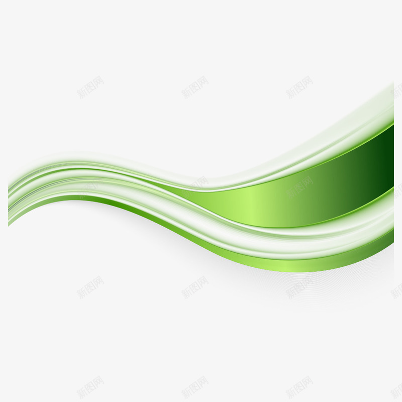 绿色波浪线条png免抠素材_新图网 https://ixintu.com 名片 名片模版 商业 商业背景 商务 大波浪线条 曲线 波浪 渐变色 线条 绿色 装饰