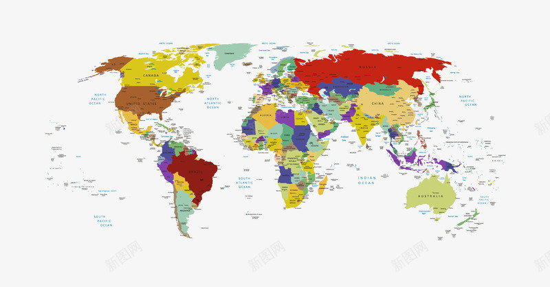 世界地图矢量图eps免抠素材_新图网 https://ixintu.com 世界地图 世界地图轮廓 地图 矢量世界地图 矢量图