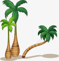 夏日促销沙滩椰子树矢量图素材