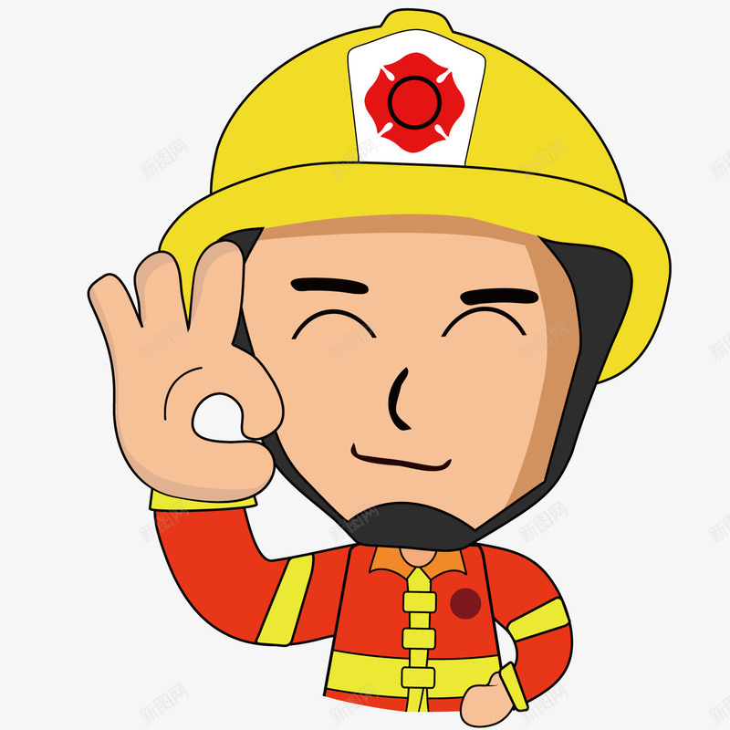 做OK手势的消防员png免抠素材_新图网 https://ixintu.com OK手势 收到信息 消防员