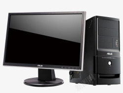 华硕黑色台式电脑高清图片