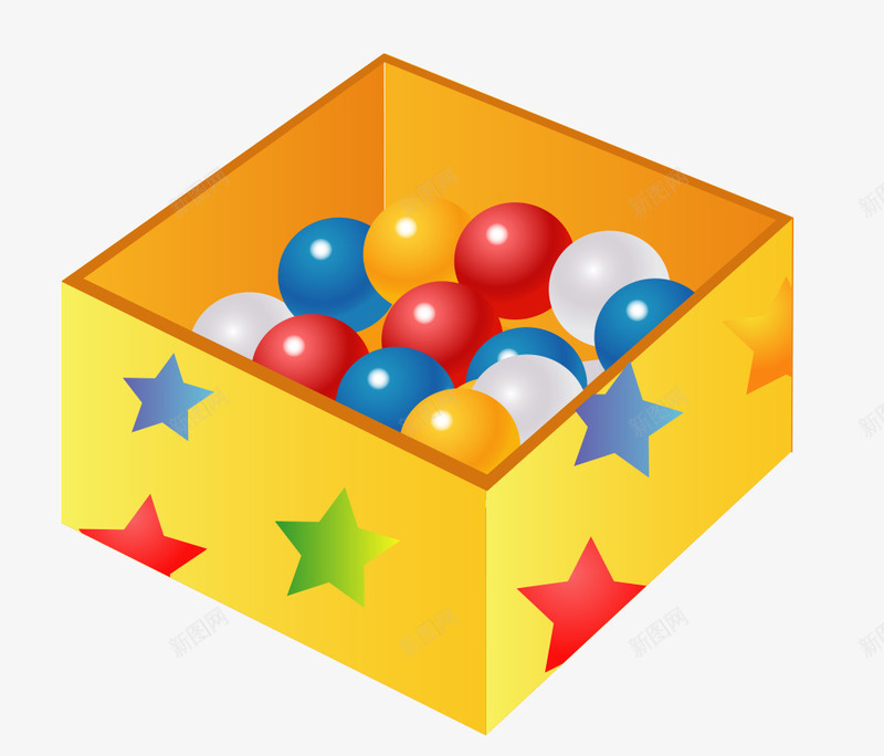 一盒子的彩色小球玩具png免抠素材_新图网 https://ixintu.com 彩色 彩色玩具 玩具 盒子 矢量玩具